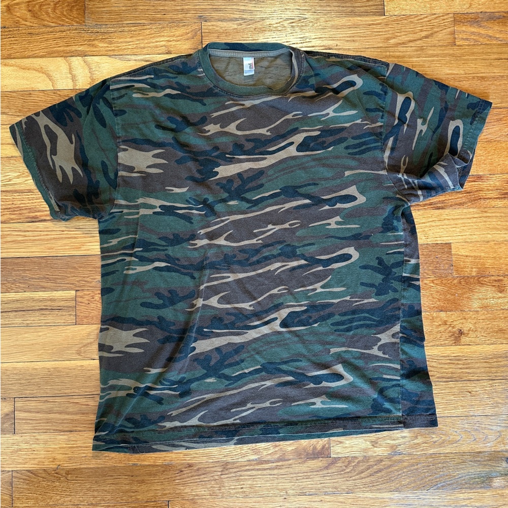 Vintage Camo T-Shirt – Tiger Stripe Style – Size Large – Made in USA (Anvil)
